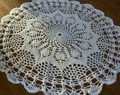 Hand crocheted doily