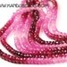 AA REAL RUBY GEM faceted rondelle beads 3mm 34ct  Red Pink 7.5 inch strand -- All Natural no dye, nothing added,  not even heat