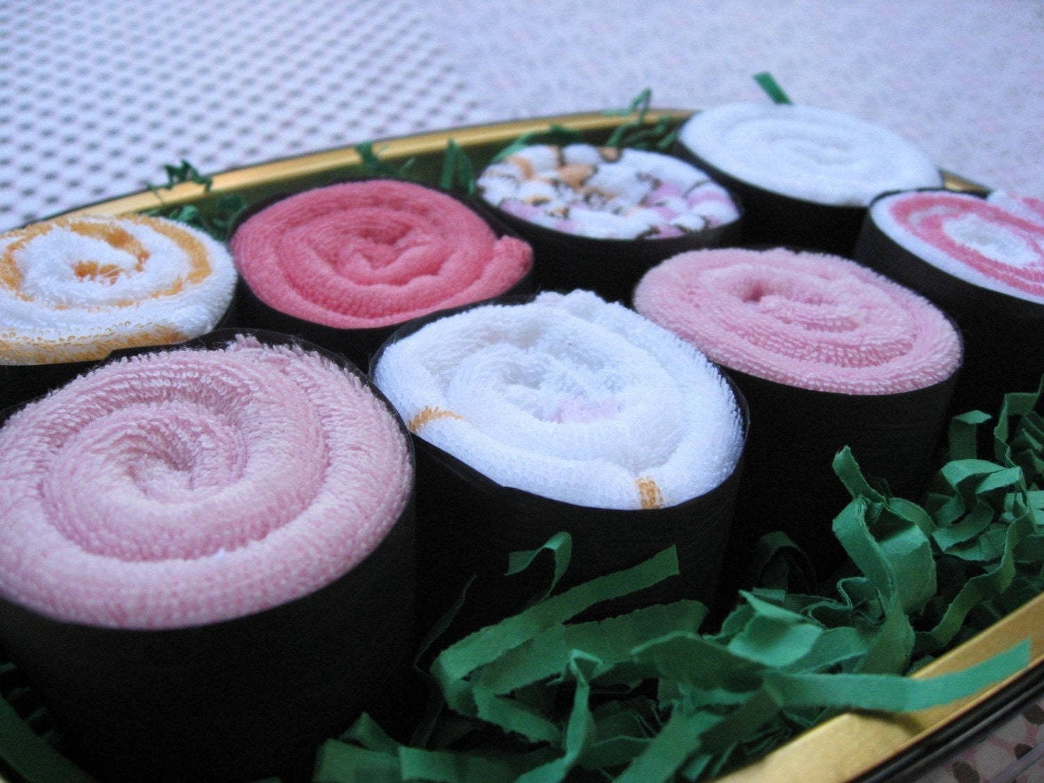 Baby Washcloth Sushi Rolls