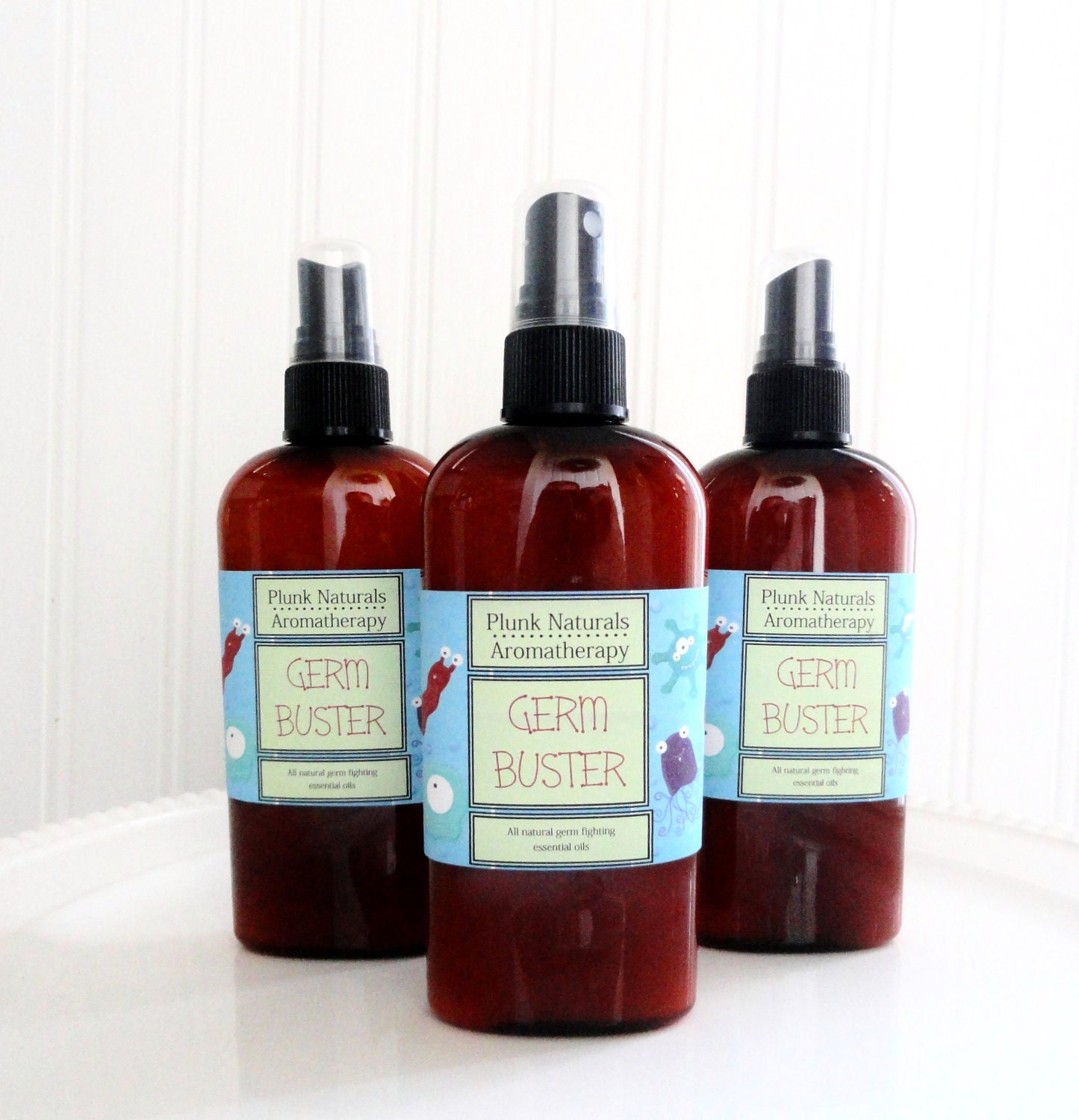 GERM BUSTER All Natural Hand Spray with Germ Fighting Essential Oils 8 oz