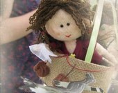 Cake topper DEPOSIT - personalized handmade decoration with custom felt dolls - OOAK felt sculpture made to order Hand made in France