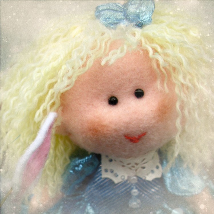 OOAK dolls Alice in Wonderland and friends - unique soft sculpture ornament for decoration or multicolored cake topper