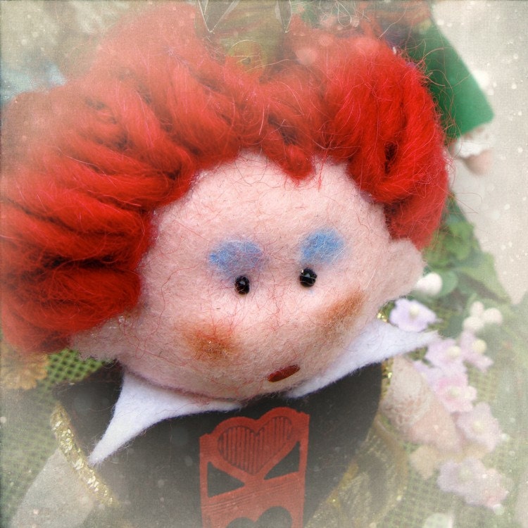 OOAK dolls Alice in Wonderland and friends - unique soft sculpture ornament for decoration or multicolored cake topper