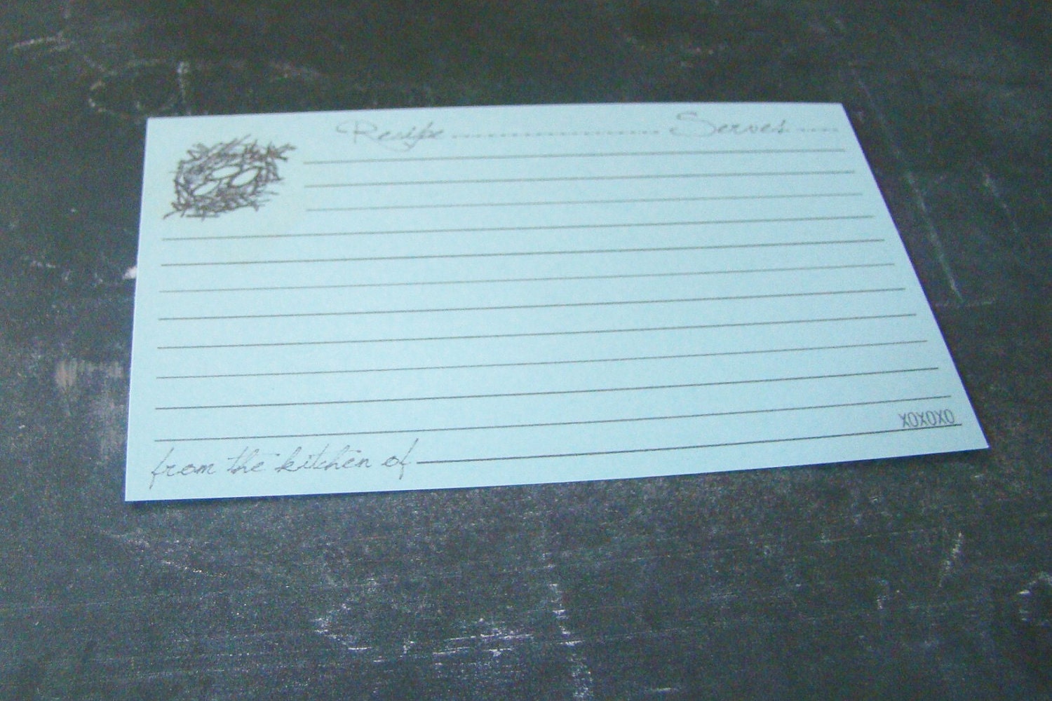 Nest Recipe Cards in Blue