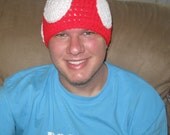 Mario Mushroom Hat, Custom, You Choose Colors, Adult Size, FREE U.S. SHIPPING