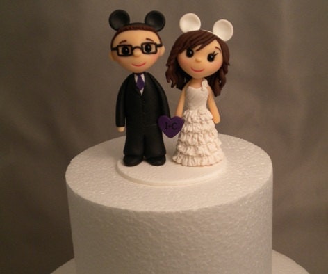 Reserved for Selanorris--Custom Cake Topper personalized for Wedding or Anniversary--Teeny Topper style