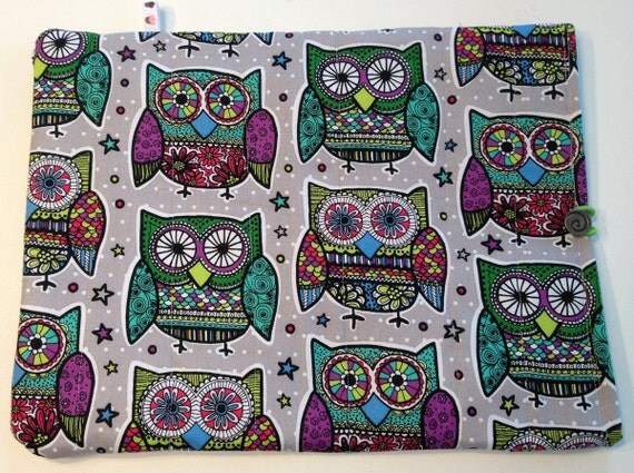 Owl Handmade Laptop sleeve, Unique Owl Lap top Case