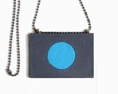 Pendant Painting, Blue Moon, Pop Art, Circle, Abstract, Geometric, Custom Sizes Available by Will Wieber