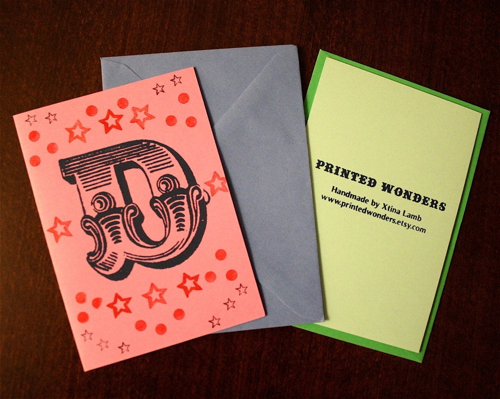 Alphabet greetings card