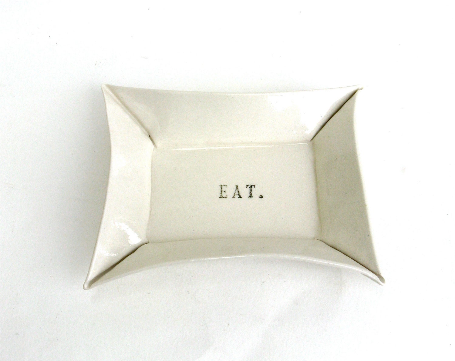 eat  ...  hand built porcelain tray