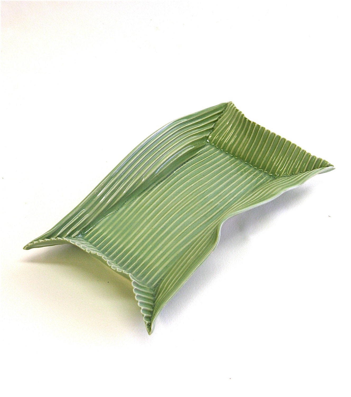 hand built porcelain tray with a wiggle
