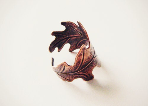 Leaf bronze Ring