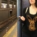 Brush Rabbit tank top - eco-friendly copper ink screenprint on black cotton racerback - womens sizes S, M, L