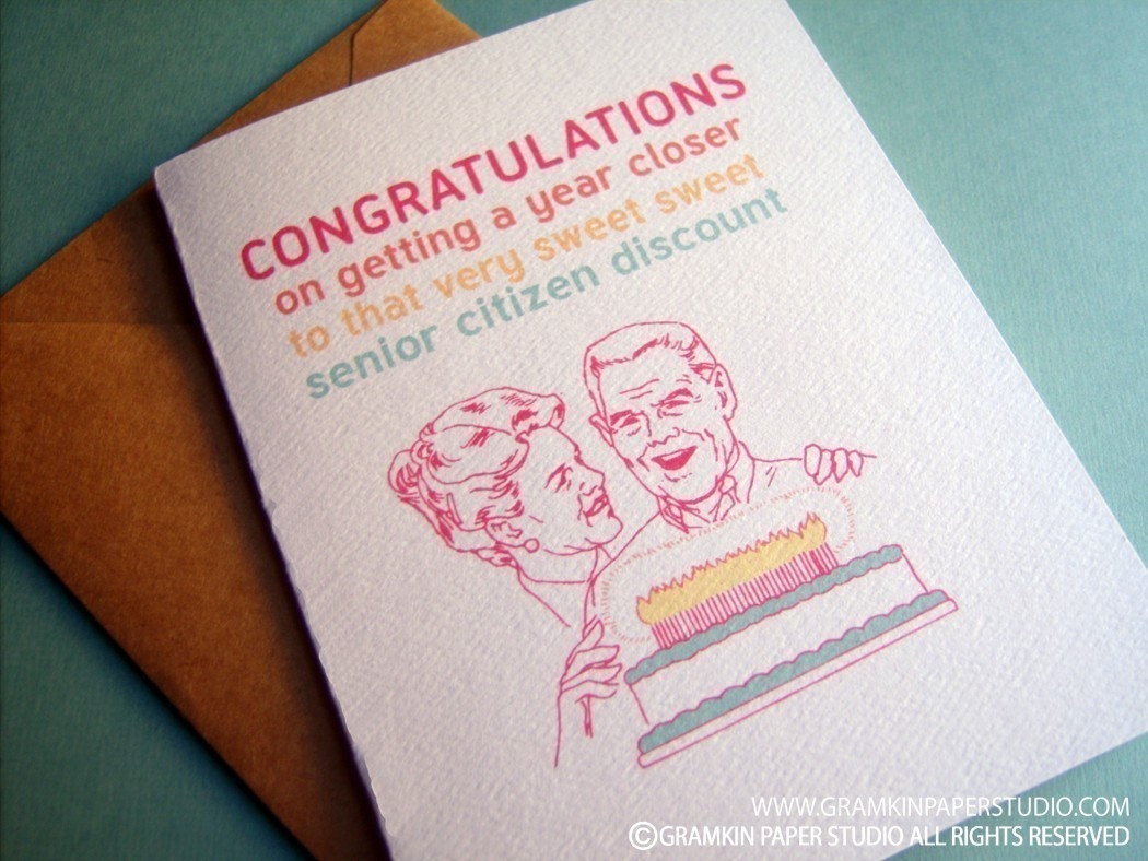 Sweet Seniors Discount- Single Birthday Card