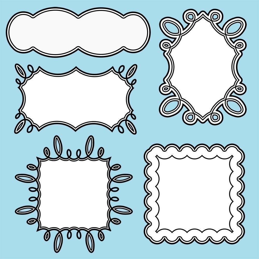 Black and White Clip Art Frames