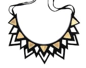 The Fitzgerald gold mirror spike necklace (small)