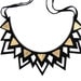 The Fitzgerald gold mirror spike necklace (small)