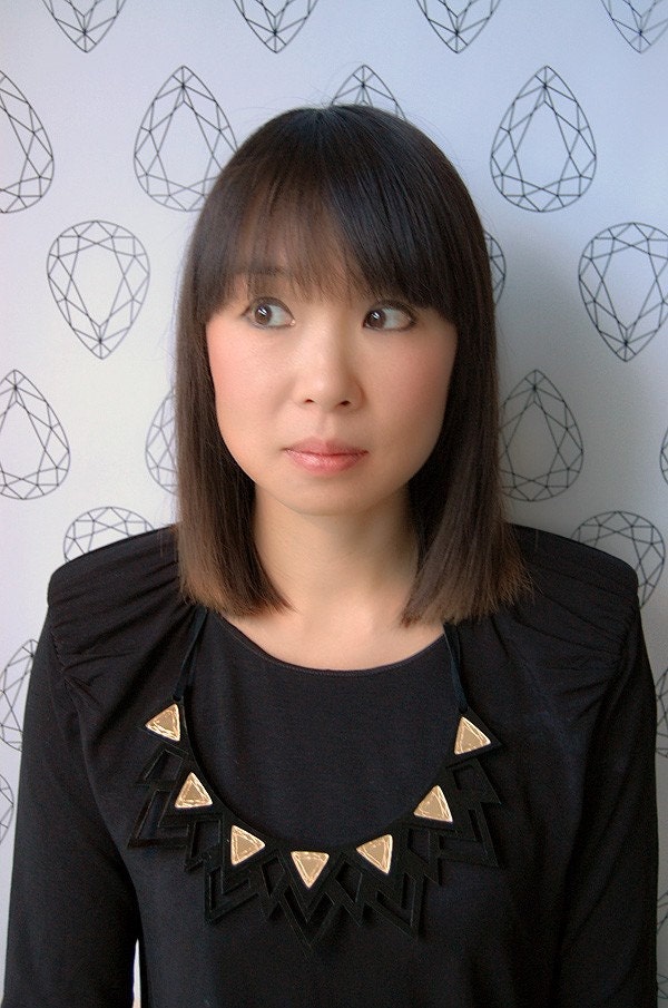 The Fitzgerald gold mirror spike necklace (small)