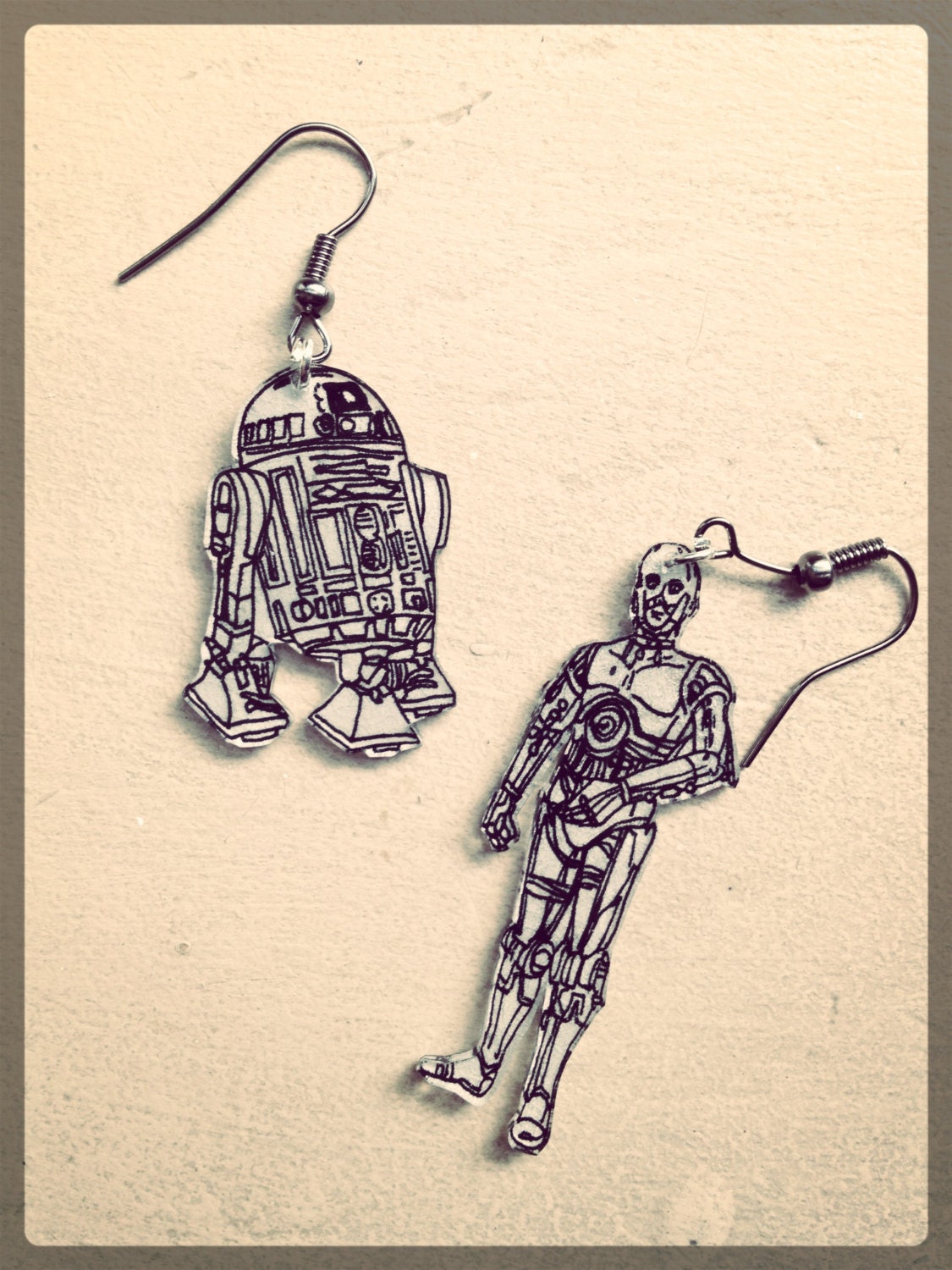 Star wars earrings - C3PO & R2D2