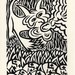 When it blows. Linocut