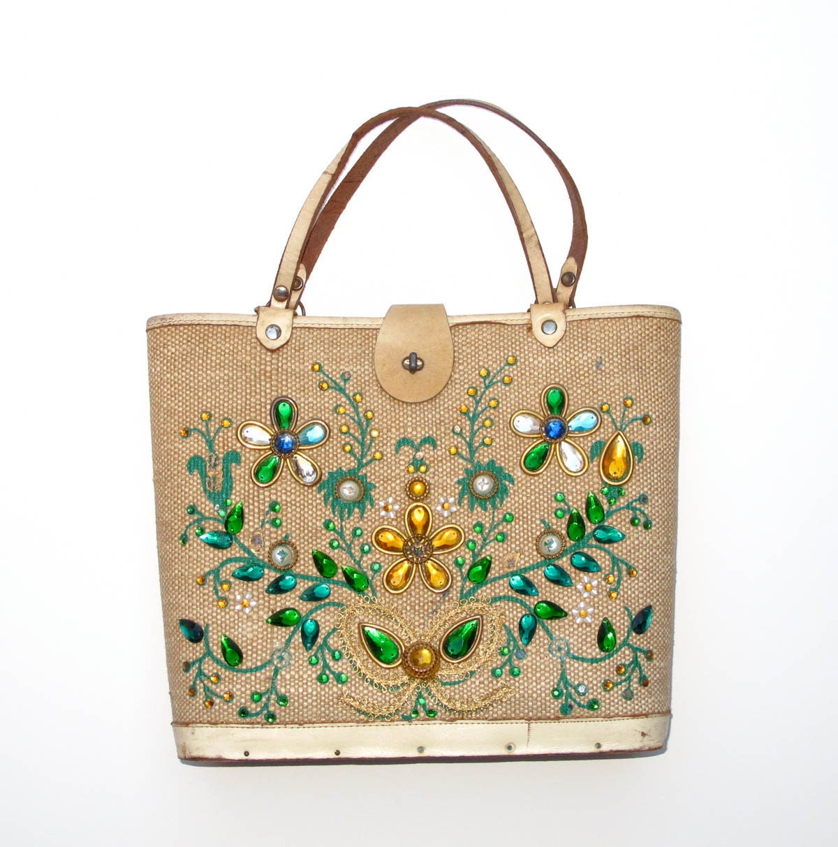 Bejeweled Purse in the style of Enid Collins