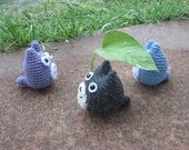 Made-to-Order - Grey Totoro amigurumi in alpaca blend yarn