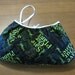 Clutch Purse, pleated, ThinkGreen fabric--reversible black/white