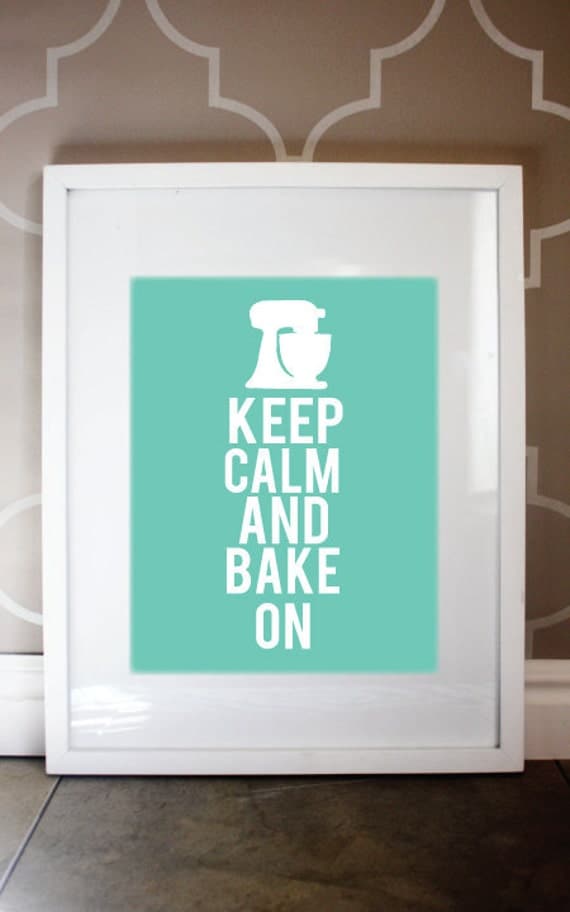 8x10 Keep Calm and Bake On print Custom Colors