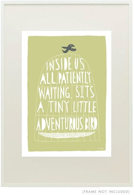 The Tiny Little Adventurous Bird - Fine Art Print (Large)