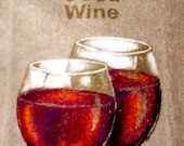 Crochet Top Kitchen Towel for Wine Lovers, Friends