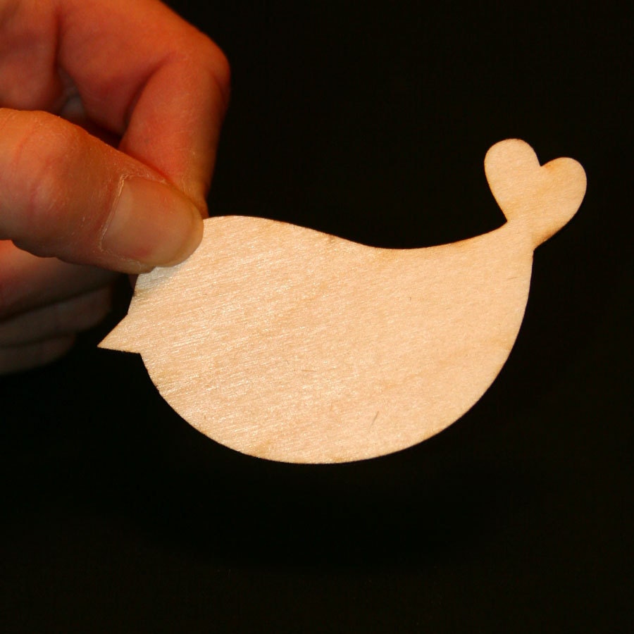 12 - Love Bird - 3 inch x 2 inch x 1/8 inch unfinished wood