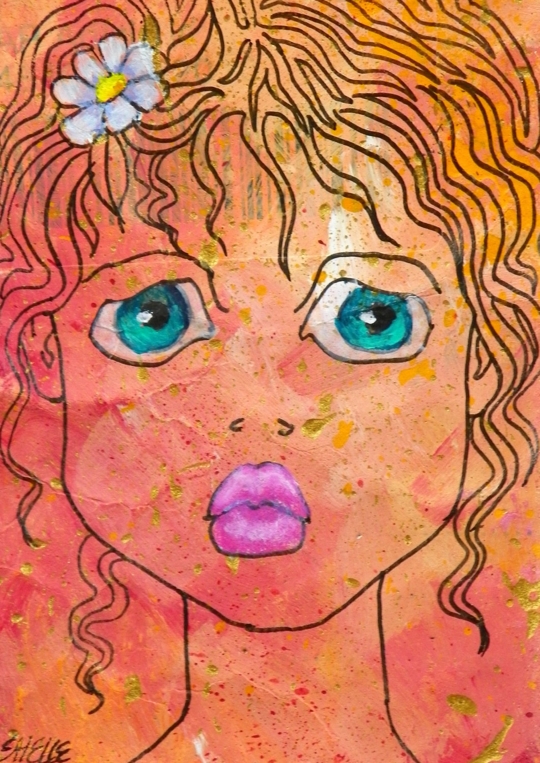 ACEO Illustration - Bridesmaid