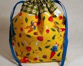 Wee Gnomes - Small One Skein Knitting Crochet Sewing Project Bag