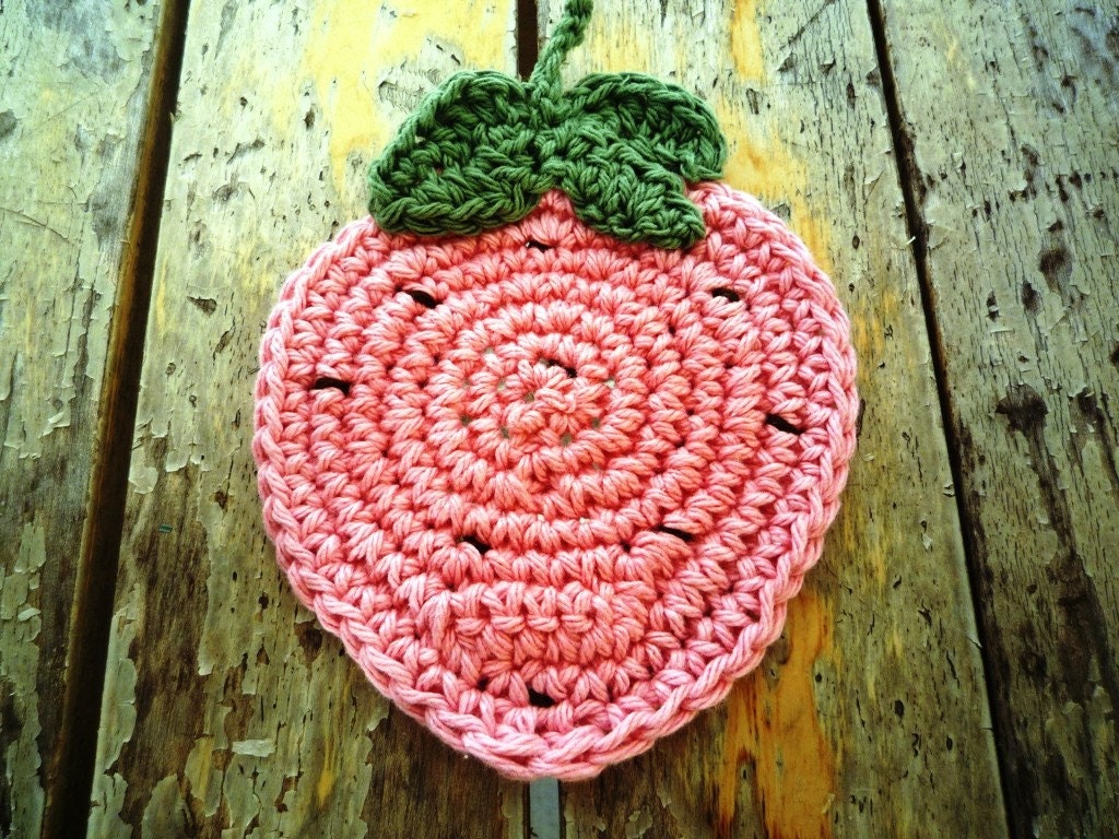 Pink  Strawberry Coasters (4 pc) - MonikaDesign