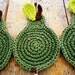 Crochet Pear Coasters (pick your six) - Autumn
