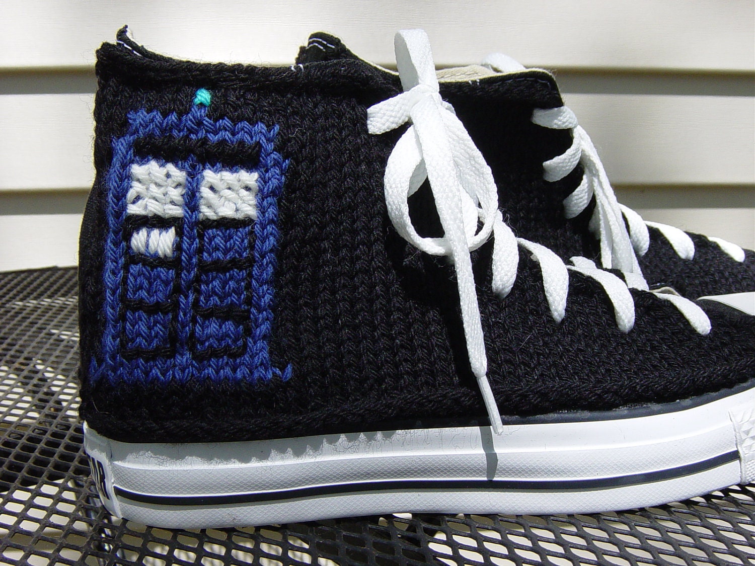 Dr. Who TARDIS Knit Chucks