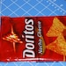 Recycled DOritos Nacho Cheese wrapper UPCYCLED into Zippered POUCH // Cosmetics // Itouch //