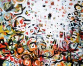 The Places We Go - original abstract painting on 18x24 canvas