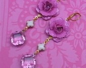 French shabby Chic Vintage Glass Earrings............