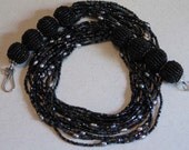 Midnight in the Moonlight black and pearl necklace