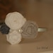 JORDYN - White and Gray Anthro inspired rosette headband / hair piece