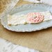 RUTH - Cream and peach lace rose headband