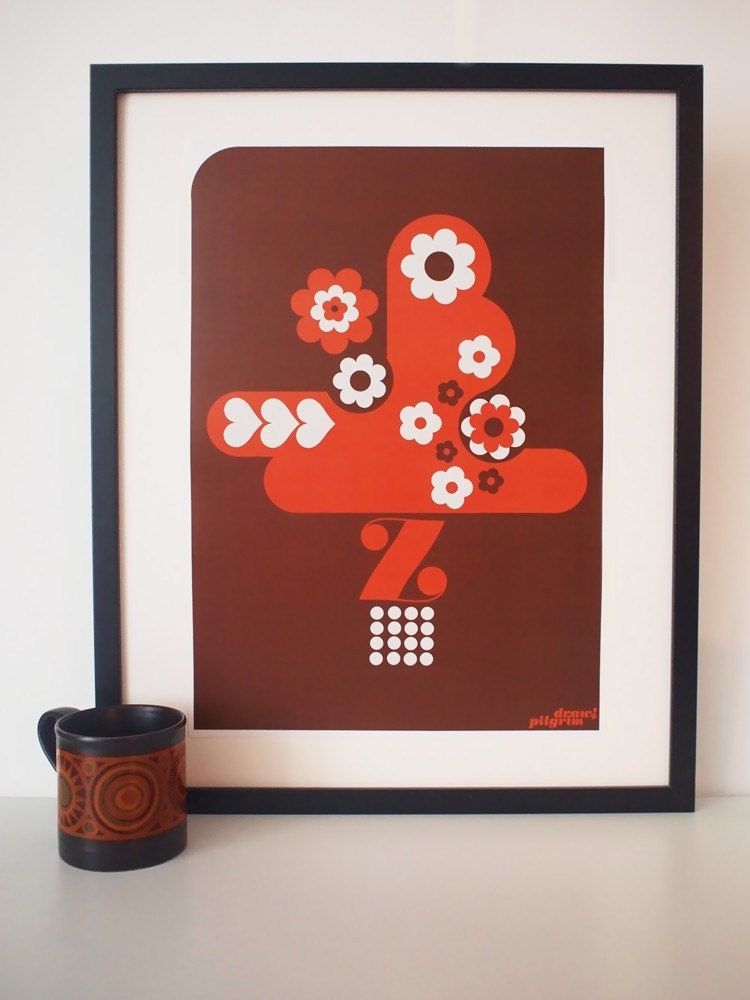 Letter Z - from the alphabet series, bold mod A3 poster print