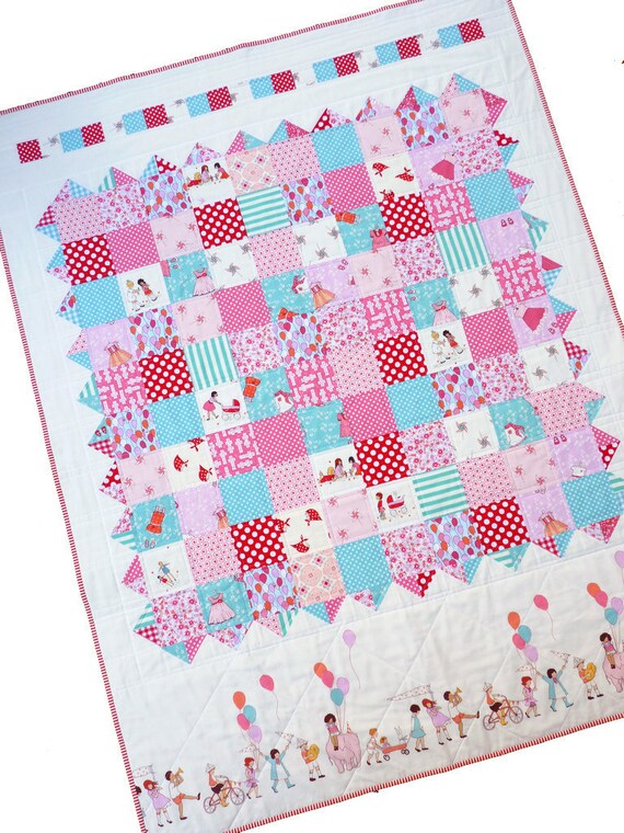 SALE SALE  Girls at Play - Patchwork Quilt by Red Pepper Quilts