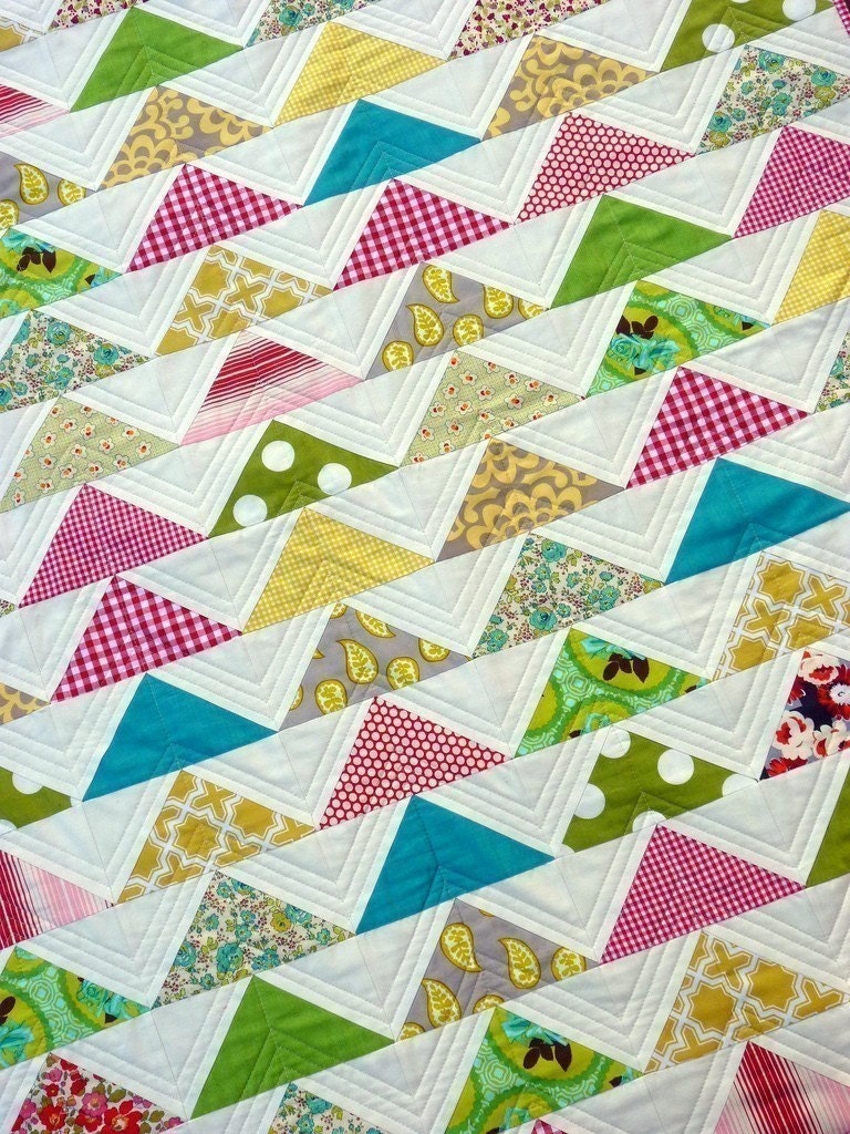 The Modern Flying Geese Quilt Pattern (PDF file) - Immediate Download