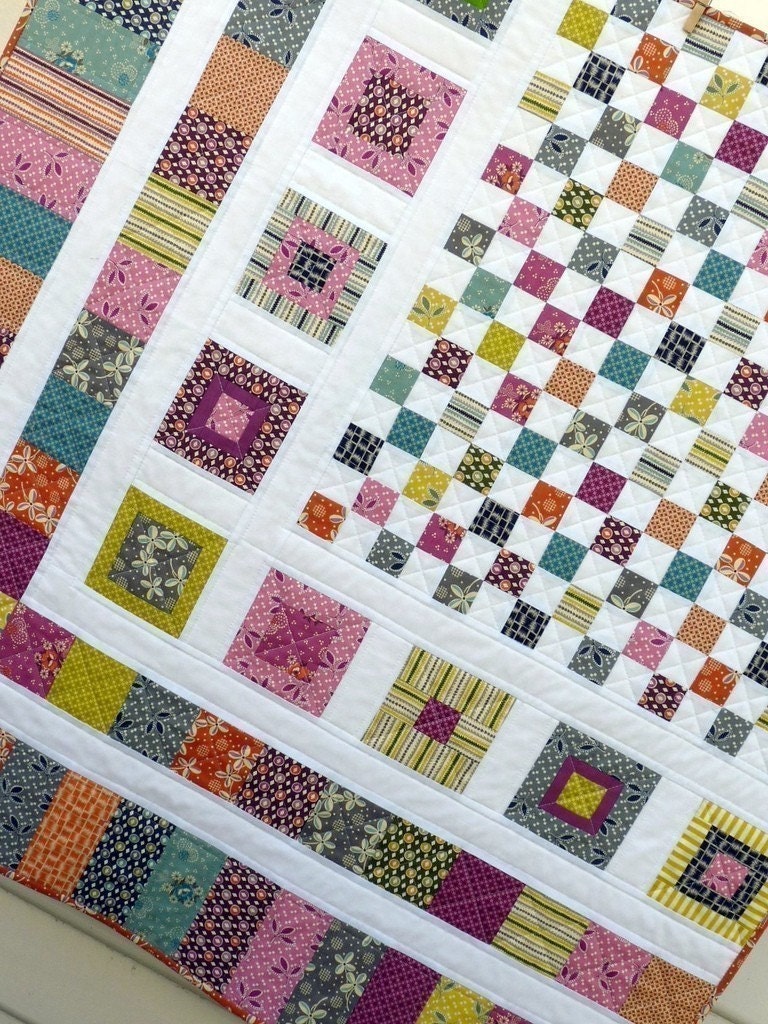 Bricks and Stones Quilt Pattern - PDF file by Red Pepper Quilts - immediate download