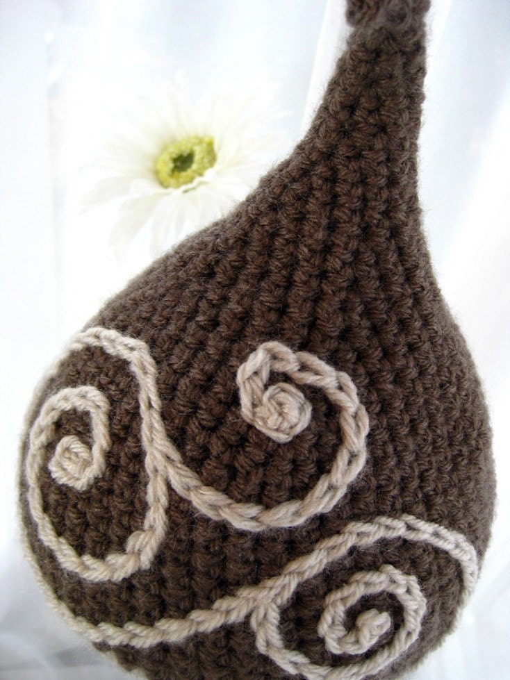 SALE Gnome Hat - Wee Little Gnome Topper - Earthen Swoosh Topper- Newborn