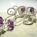 P u r p l e D a n c i n g - amethyst and silver long earrings
