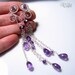 P u r p l e D a n c i n g - amethyst and silver long earrings