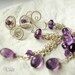 P u r p l e D a n c i n g - amethyst and silver long earrings